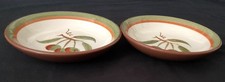 VTG STANGL POTTERY 2~ 'ORCHARD SONG' 7&11/16" SOUP BOWLS HAND PAINTED OVEN PROOF