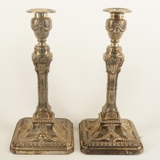 Ellis Jacob Greenberg George V Weighted Sterling Candlesticks - Free Ship USA