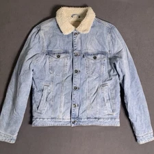 Cotton On Jean Men’s M Y2k Denim Sherpa Acid Wash Grunge Hipster 80s Insp