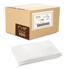 100 PCS 7x10 Inch Shipping Label Sleeves Clear Adhesive Packing Slip Pouch