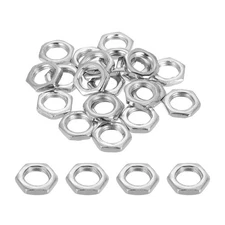 M7x0.75x2mm Steel Hex Nuts, 25Pcs Metal Screw Nuts Fasteners, 10mm Width