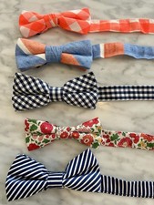 Lote de 5 pajaritas Crewcuts. Guinga, cuadros, floral, algodón a cuadros