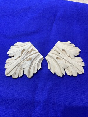 Geschnitztes Akanthusblatt Ornament Heimdekoration Skulptur Handwerk Geschenk für Zuhause UK