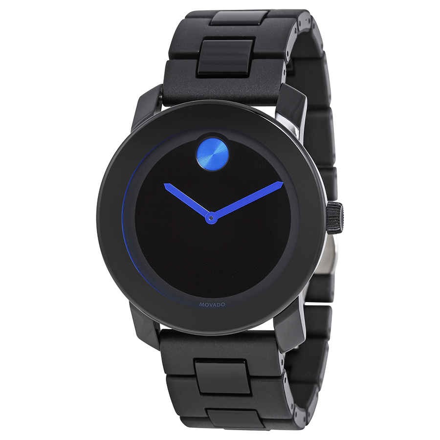 Movado Bold 42 mm Black Dial TR90 Polyurethane Men Watch 3600099