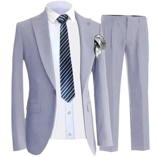 Pants Vest Men Suits Dress 3 Piece Set Male Blazers Wedding Jacket Coat Trousers - Picture 49 of 50