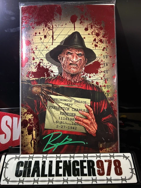 FAME : Wes Craven #1 Raymond Gay SIGNED EMBOSSED FOIL VIRGIN w/ COA #69/75