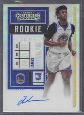 JAMES WISEMAN 2020-21 PANINI CONTENDERS PREMIUM HOLO ROOKIE TICKET AUTO RC #115