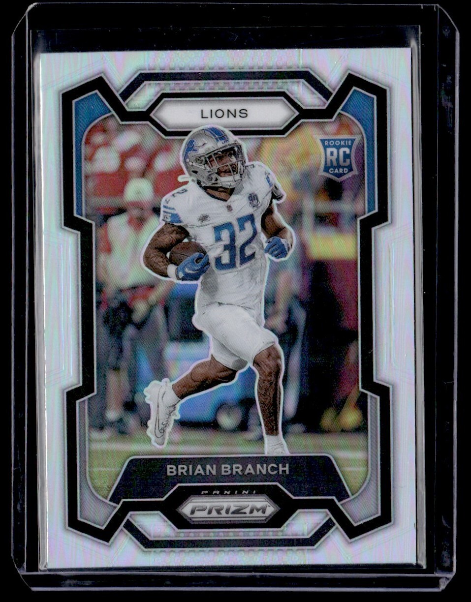 2023 Panini Prizm Rookie Silver Brian Branch RC Detroit Lions #328