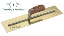 Kraft Tool 16"x5" Elite Series 5 Star Golden Stainless Steel Trowel Wood Handle