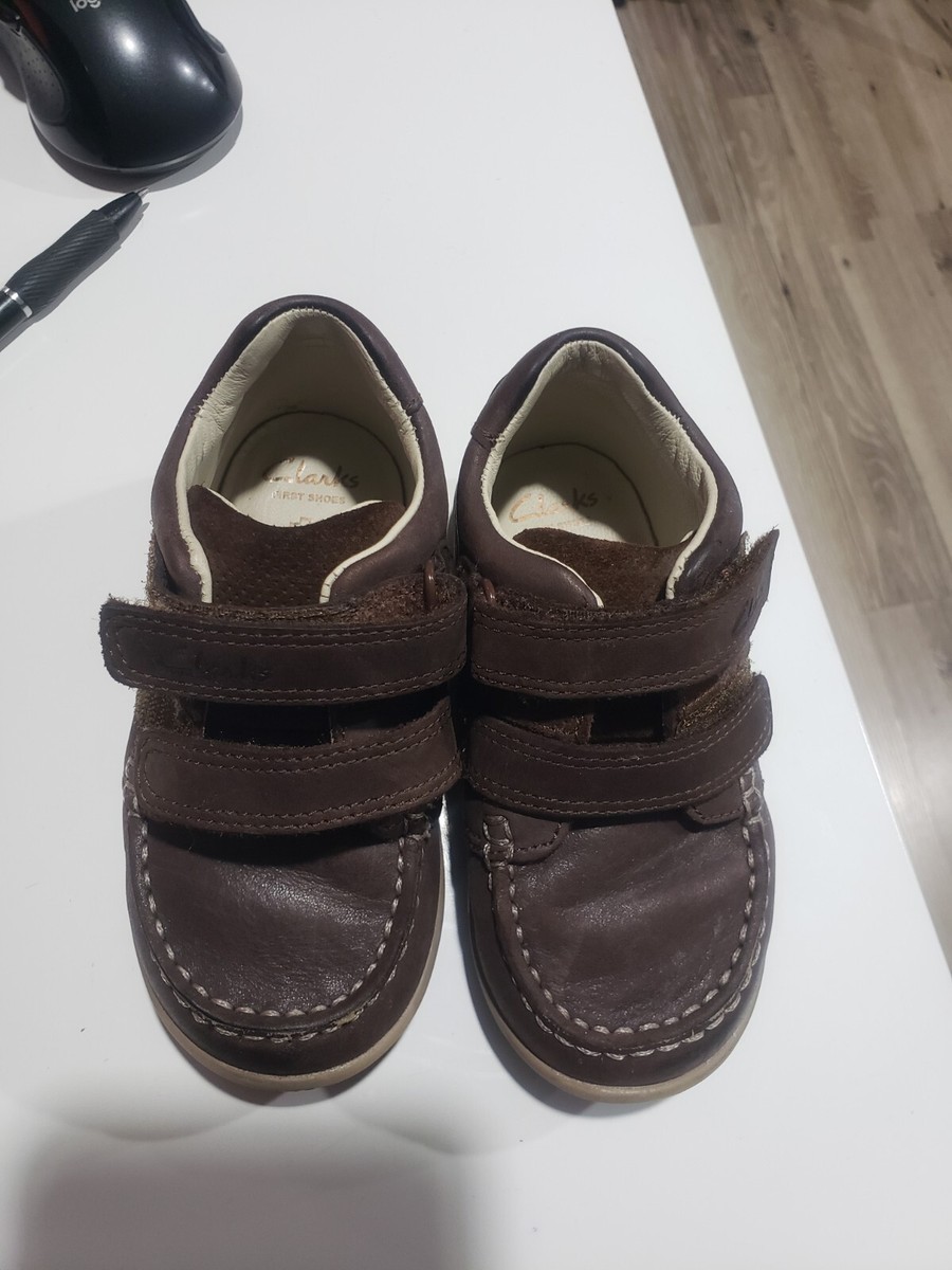 Clarks Toddler shoes Brown Leather/Suede size 8XW