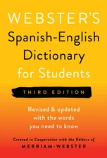 Websters Spanish-English Dictionary for Students, Third Edition - Newest - GOOD