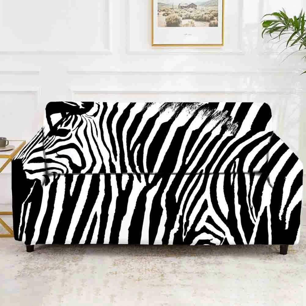 Zebra Opportunity Stretch Sofa Cover Lounge Couch Slipcover Recliner Protector