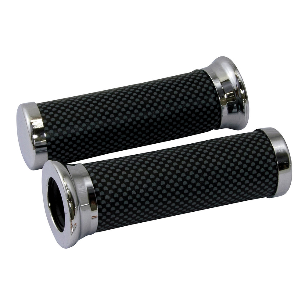 MOTORCYCLE HANDLEBAR GRIPS CARBON LOOK 135mm LENGTH