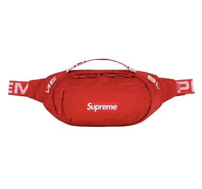 Brand New Supreme Waist Bag SS18 Box Logo Fanny Pack- Red 100% Authentic!