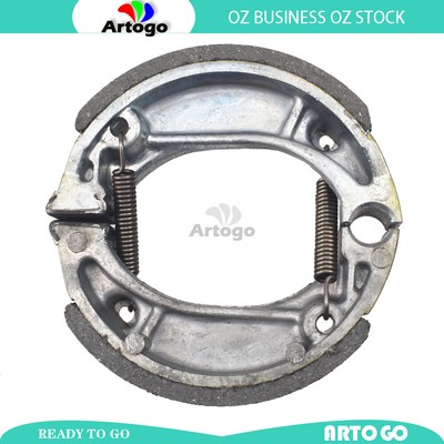 Caltric Rear Brake Shoes - Compatible With Honda XR80R 1985-2003, XR100R, CRF70/80/100/110F & More