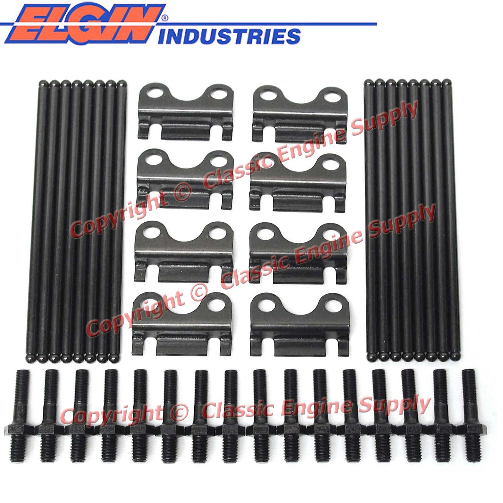 New +.100" Pushrods, Raised Guide Plates & 3/8" Rocker Arm Studs sb