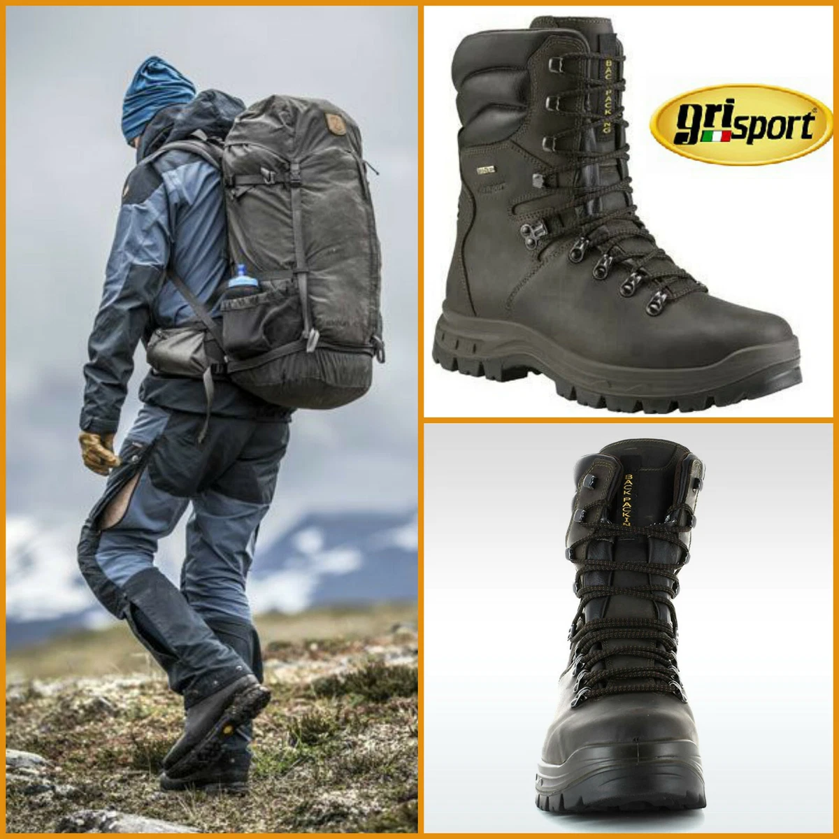 Scarponi da trekking uomo stivali in pelle scarpe caccia pesca