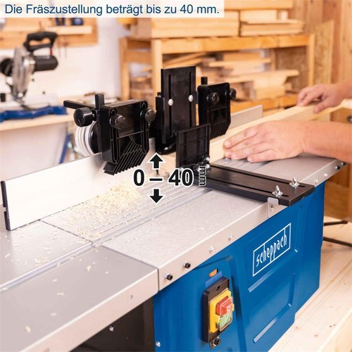 Scheppach Tischfräsmaschine HF50 Tischfräse Fräsmaschine Fräse 1500W 230V - Afbeelding 5 van 12