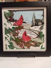 Cardinals Winter Scene - Cut designs - 8x8