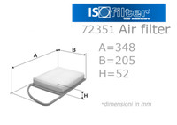 Luftfilter Isofilter Filter 72351 FüR Citroen Berlingo (2008->) 1,6 - 55KW 74PS