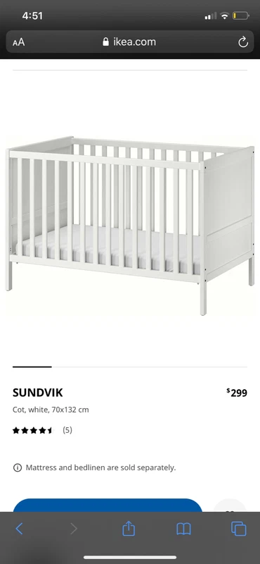 ikea cot mattress australia