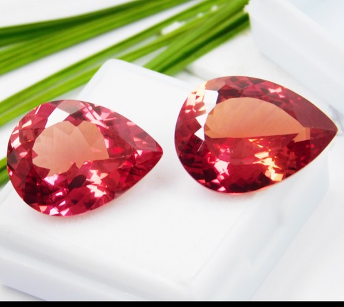 Zertifiziert 22.50 CT Natürlich Mandarin Orange Pfirsich Granat Birne Lose - Bild 15 von 24