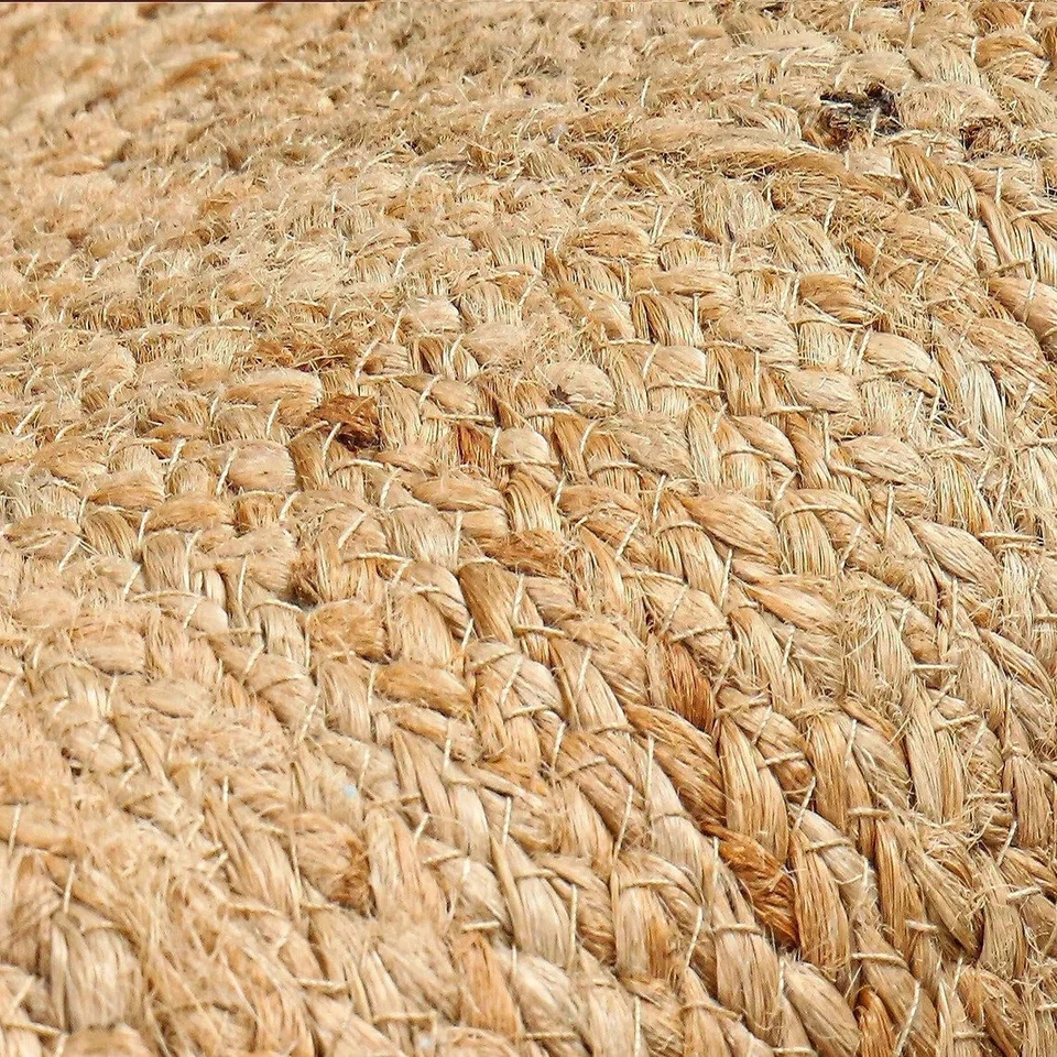 natural jute rug border with the combination of hemp, jute and sisal for home de - Image 3 of 4