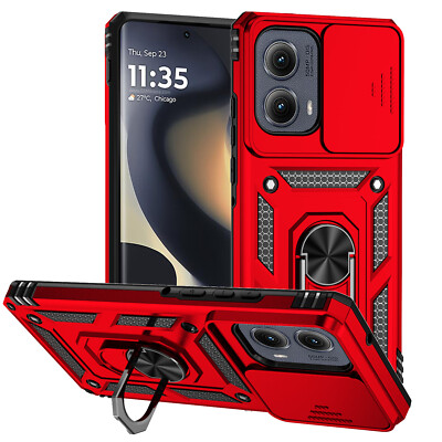 Hot Sale For Motorola Edge 2024 Shockproof Armor Ring Stand Phone Case Cover