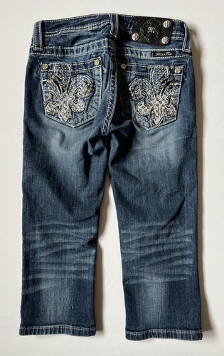 MISS ME - Girls Denim Jean Capris - JK5832P - Size 10