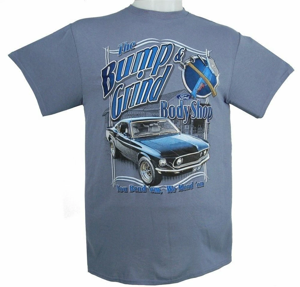 Camiseta Bump & Grind Mustang Body Shop - 1969 Fastback - ¡Envío GRATIS! LIQUIDACIÓN Foto 3 de 4