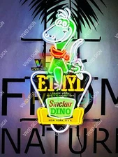 Sinclair Dino Dinosaur Oil Gas 24" Neon Lamp Light Sign HD Vivid Printing