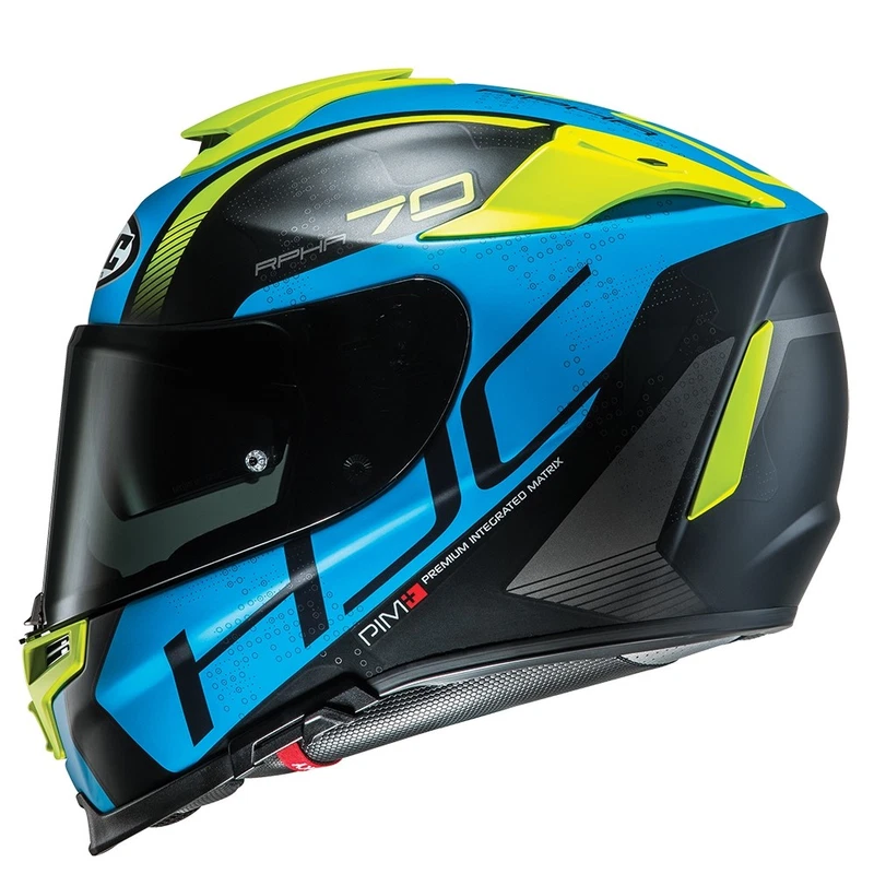 HJC RPHA 70 Vias Blue Fluo with sun visor Off, photo 4 of 5