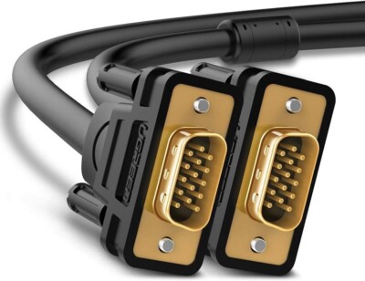 Ugreen VGA/SVGA HD15 Male to Male Video Coaxial Monitor Cable with Ferrite Cores