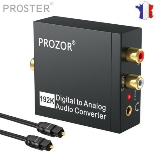 Convertisseur audio numérique vers analogique RCA L/R Jack câble coaxial optique