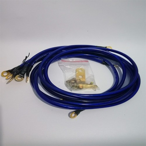 Kit de cable de tierra para automóvil cable de conexión a tierra de carreras 5 puntos rendimiento universal azul - Imagen 4 de 18