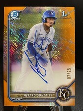 2022 Bowman Chrome Orange Shimmer 🔥 /25 HERARD GONZALEZ 1st Auto