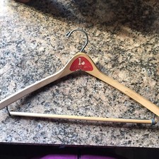 Vintage Learbury  s Syracuse NY Wooden Coat Hanger