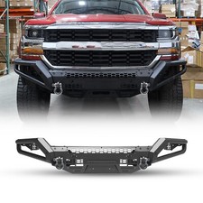 2016 2017 2018 Steel Front Bumper For Chevy Silverado 1500 Offroad Modular Black