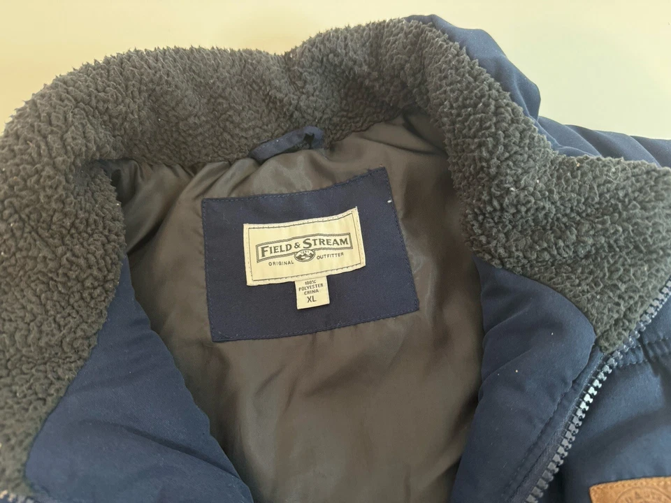 Field & Stream Quilted Vest Jacket Blue Full Zip Size XL Hunting Outdoor Puffer - Image 3 of 4