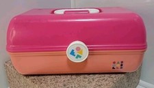 Vintage Pink Purple Caboodles Makeup Case #5626 1980’s Made in USA Used