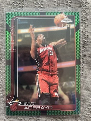 2025-26 Topps Chrome Update Bam Adebayo Green Refractor Numbered 15/99