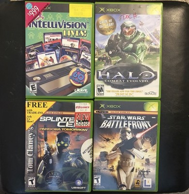 Microsoft Xbox Original Game Lot Halo, Star Wars Battlefront, Splinter Cell