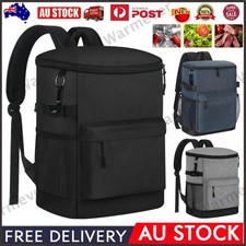 Insulated Cooler Backpack 33Can Large Bag Cool Box Picnic Thermal Camping Hiking
