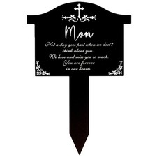 Waterproof Cemetery Grave Marker Stake Memorial Plaque for Outdoor Use
