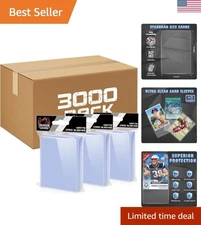 3000 Clear Trading Card Sleeves - Durable Protection for All Game Cards