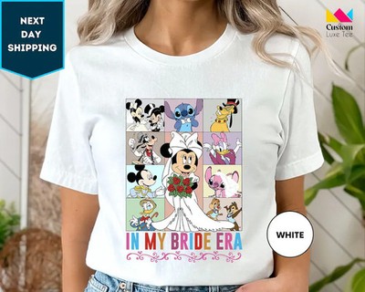 Disney Bachelorette Party In My Engaged Era White T-Shirt Size S-5XL
