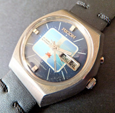 2-Tone Blue Modernist 1970's Japan Made Automatic Watch by Ricoh - Overhauled