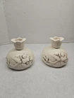 red wing magnolia pottery pair of candle stick holders