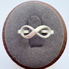 VTG Solid Sterling Silver 925 Infinity Open Design Band Ring Size 6.75