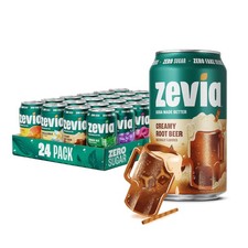 Zevia Zero Sugar Soda, Rainbow Variety Pack, 12 oz Cans 24-Pack Naturally...
